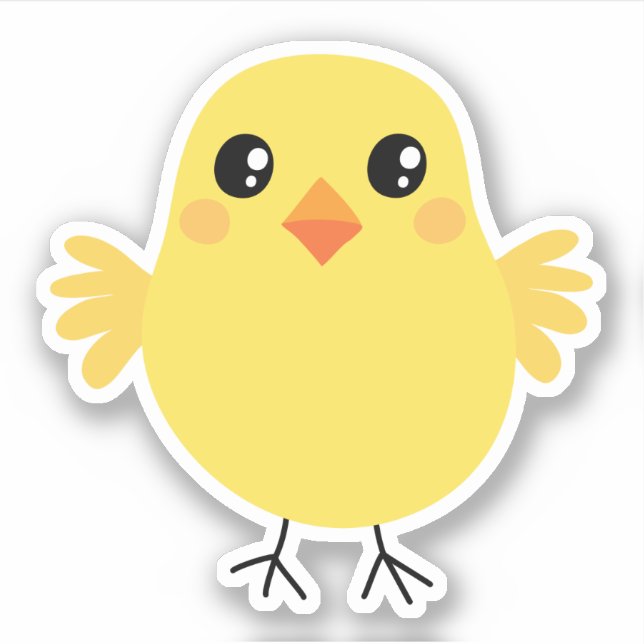 Sticker Baguette de poulet mignonne (Devant)