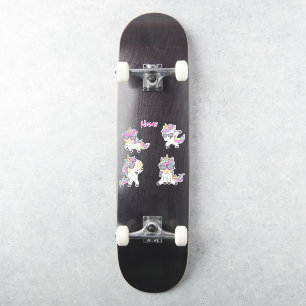 Sticker Baguette de Unicornes rose magnifique