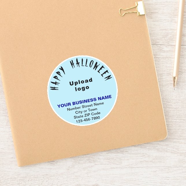 Sticker Baguette en vinyle bleu clair d'Halloween (Carnet)