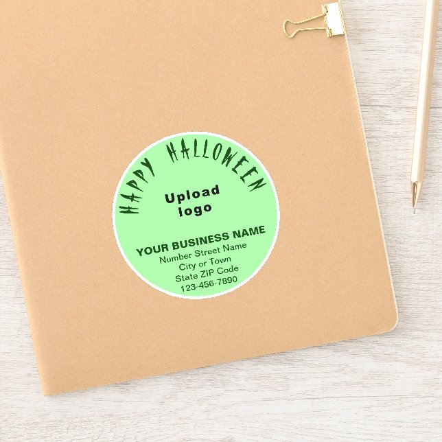 Sticker Baguette en vinyle vert clair d'Halloween (Carnet)