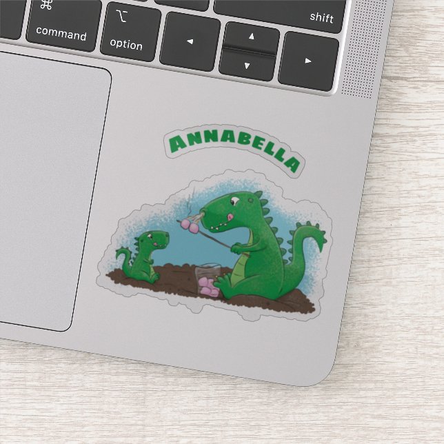 Sticker Baguettes mignonnes grillant des marshmallows dess (Détail)