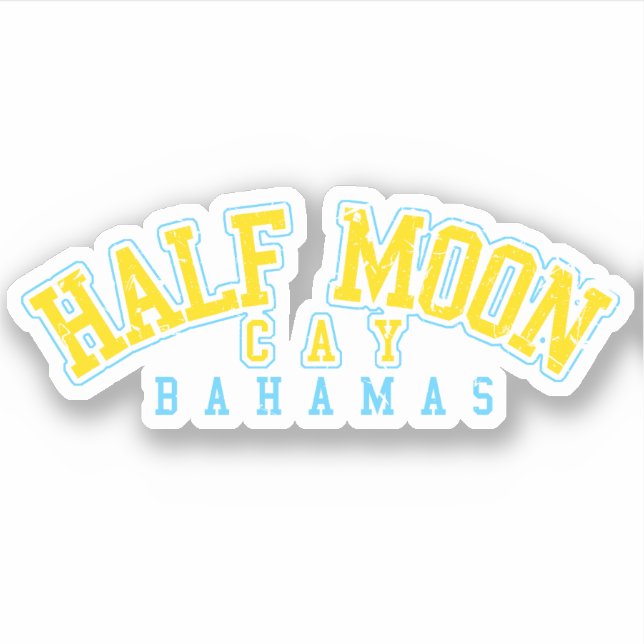 Sticker Bahamas Moon Cay Vacances Croisière (Devant)