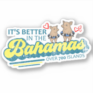 Sticker Bahamas Pigs de natation Vacances Croisièr