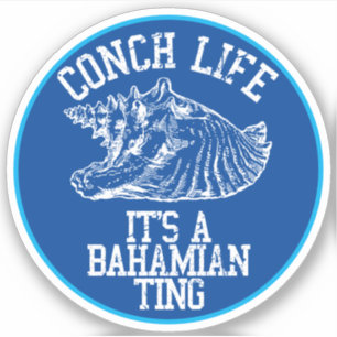 Sticker bahaméen Bahamas Independence Conch Life