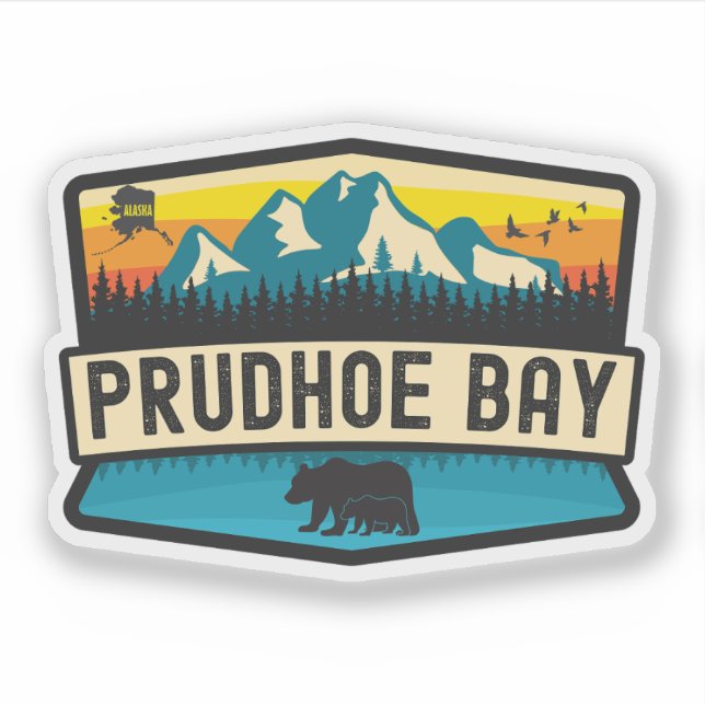 Sticker Baie de Prudhoe, Alaska (Devant)