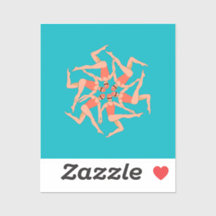 Sticker Baigneurs - Chorégraphie de natation synchronisée