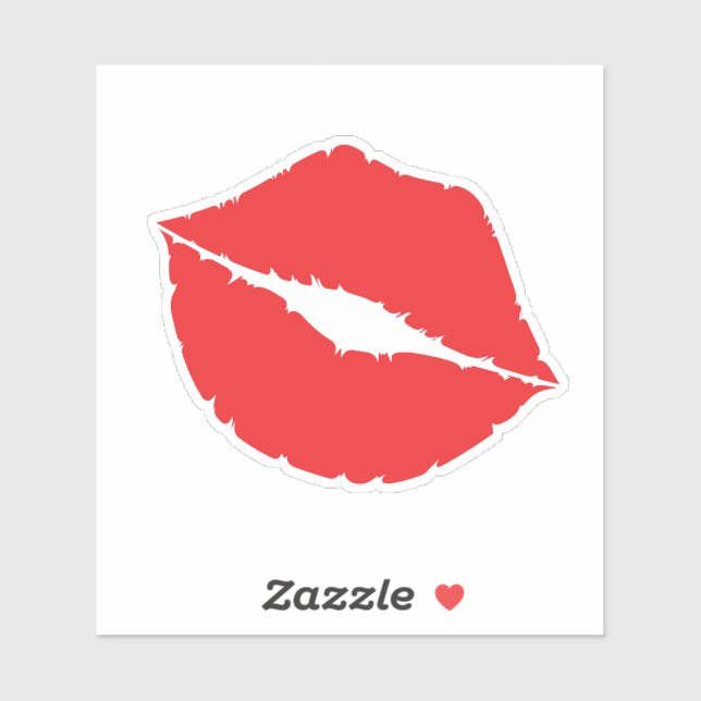 Sticker Baisers Big Red Lips (Feuille)