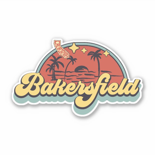 Sticker Bakersfield, Californie (Devant)