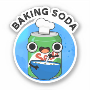 Sticker Baking Soda Funky Soda Pop Pun