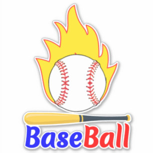 Sticker Bal & Bat De Baseball, Ventilateur