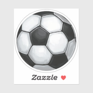 Sticker Bal de Football Peint Art