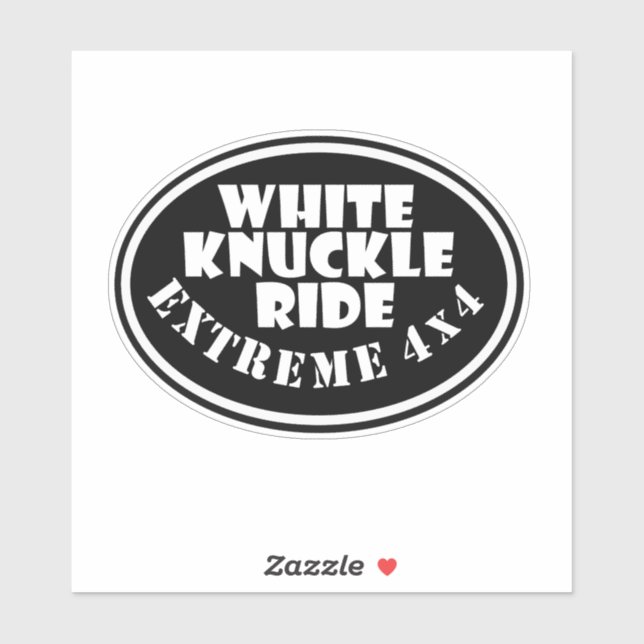 Sticker Balade à bascule blanc, 4x4 extrême (Feuille)