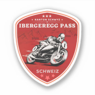 Sticker Balade en moto Ibergeregg Pass alpes suisses