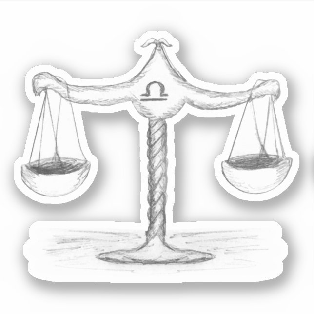 Sticker Balayage de bibliothèque Esquisse de zodiac (Devant)