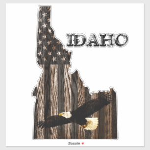 STICKER BALD EAGLE BOIS BRÛLÉ - IDAHO PATRIOT NOIR