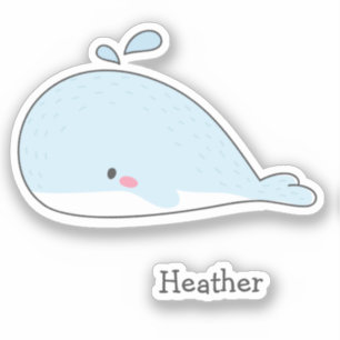 Sticker Baleine Bleue mignonne - Enfants