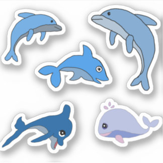 STICKER BALEINE DE BALEINE DOLPHINE CUITE
