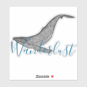 Sticker Baleine de bosse d'envie de voyager