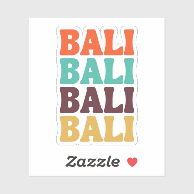 Sticker Bali, Indonésie (Feuille)