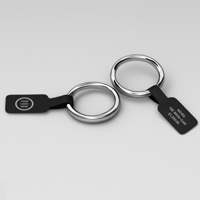 Sticker Balise de prix de pliage pour bijoux à cloche noir (Créateur téléchargé)