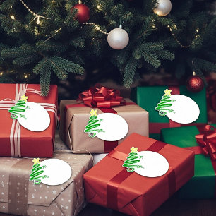 Sticker Balises cadeaux d'arbre ondulé
