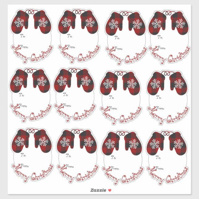 Sticker Balises cadeaux mignonnes en plastique (Feuille)