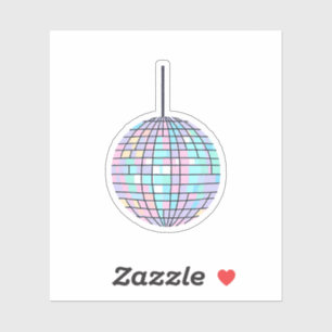 Sticker Balle de disco arc-en-ciel