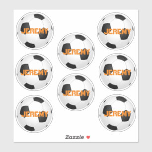 Sticker balle de football personnalisée ajouter votre nom