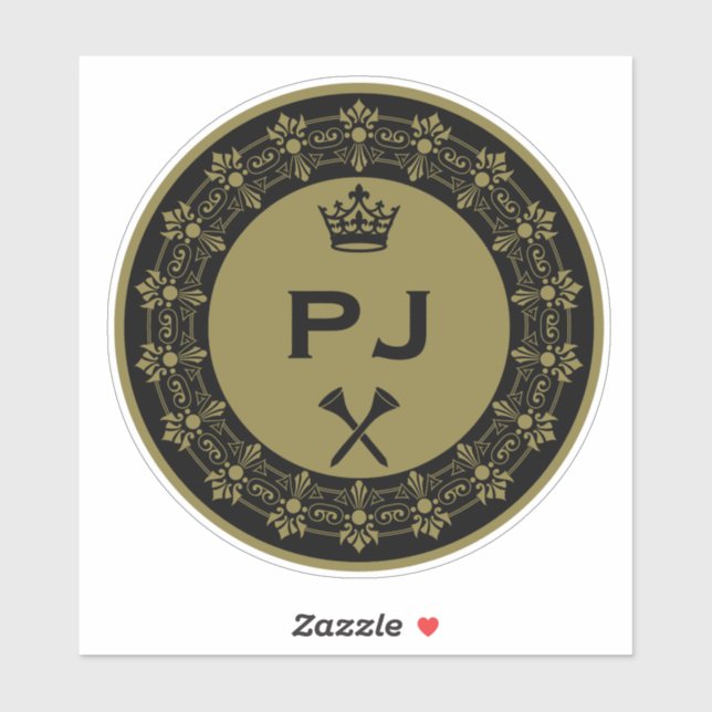 Sticker Balle de golf royale drôle personnalisée (Feuille)