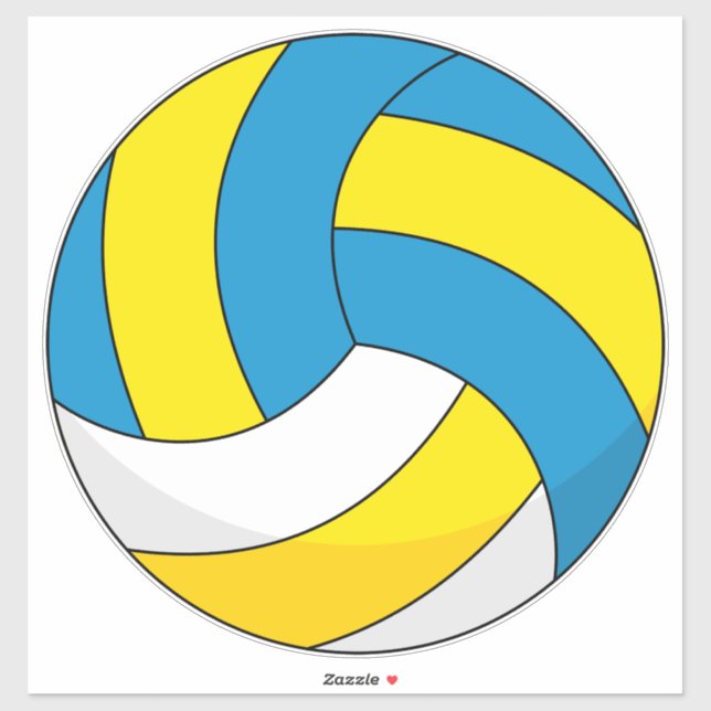 Sticker Balle de volley-ball en dessin (Feuille)