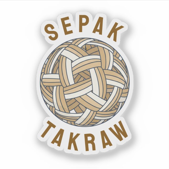 Sticker Balle tissée de Sepak Takraw (Devant)