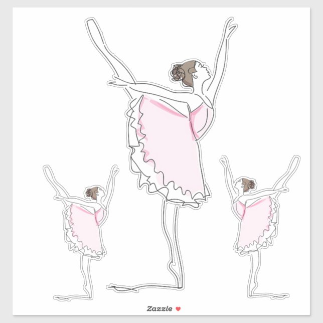 Sticker Ballerina (Feuille)
