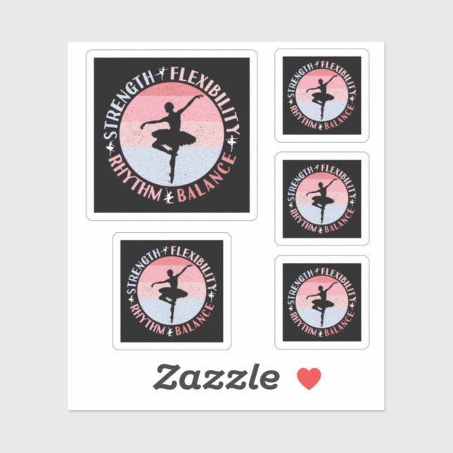 Sticker Ballerina Ballet Dancer - Valeurs Mindset (Feuille)