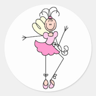 Sticker Ballerina Figure