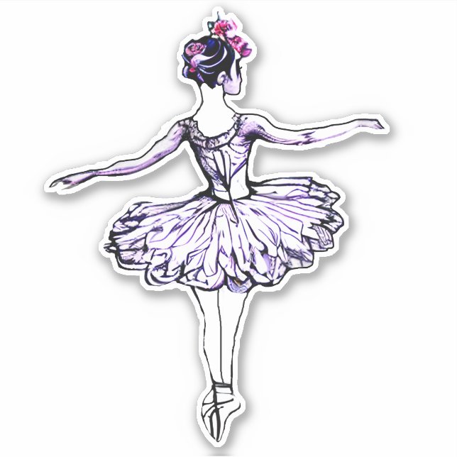 Sticker Ballerina Silhouette (Devant)