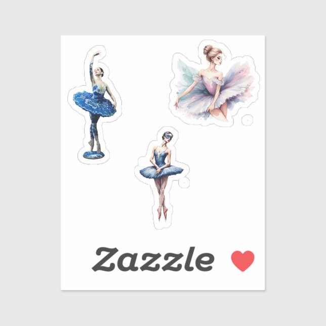 Sticker ballerina watercolor  (Feuille)