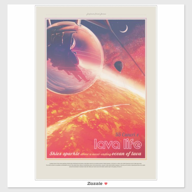 Sticker Ballon à air chaud extrême sur paysage volcanique (Feuille)