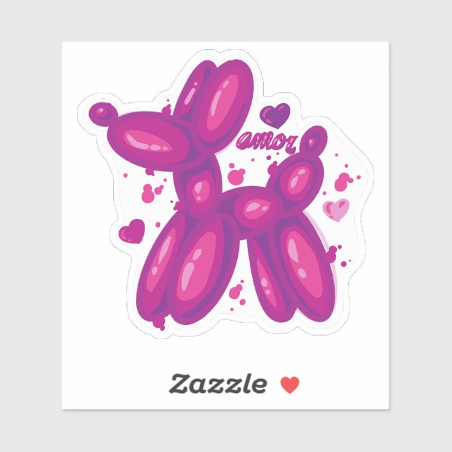 Sticker Ballon d'amour (Feuille)