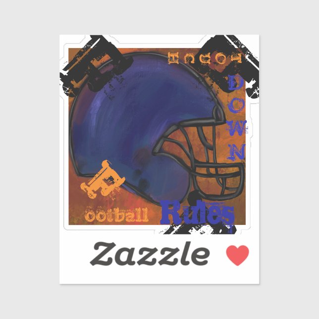 STICKER BALLON DE FOOT AMÉRICAIN (Feuille)