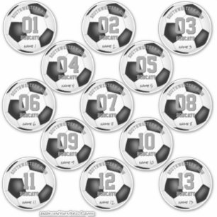 Sticker ballons de football ensemble de 13 personnalisées 