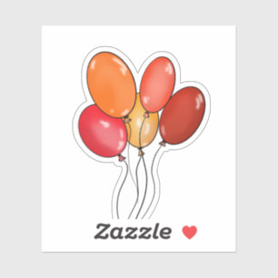 Sticker Ballons vibes heureuses