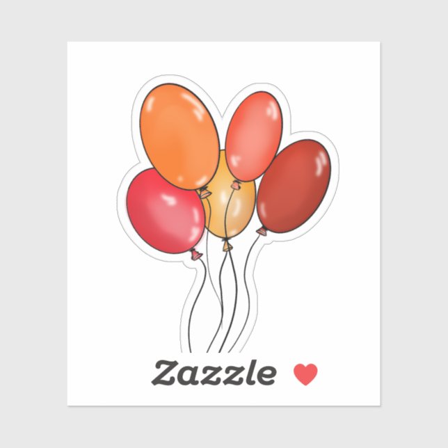 Sticker Ballons vibes heureuses (Feuille)