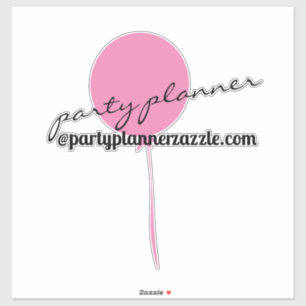 Sticker Balloon Party Planner N'importe quelle couleur Nom
