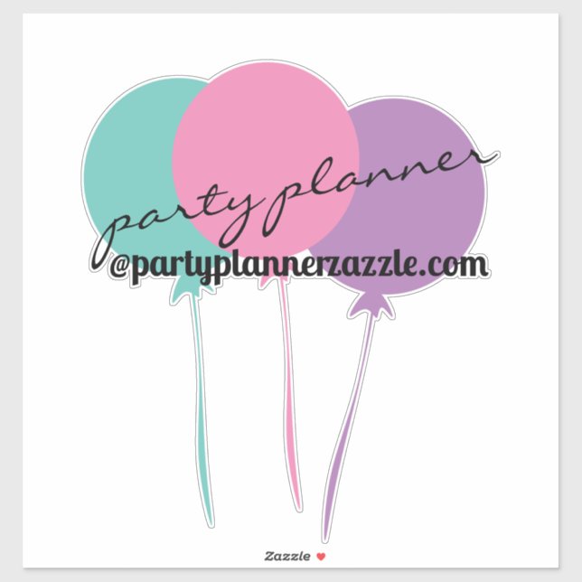 Sticker Balloons Party Planner N'importe quelle couleur No (Feuille)