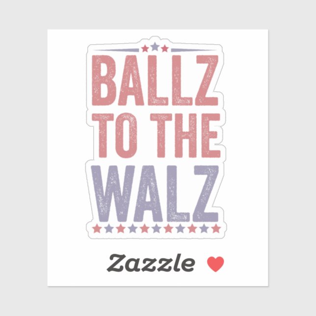 Sticker Ballz aux élections Walz Harris Walz 2024 (Feuille)