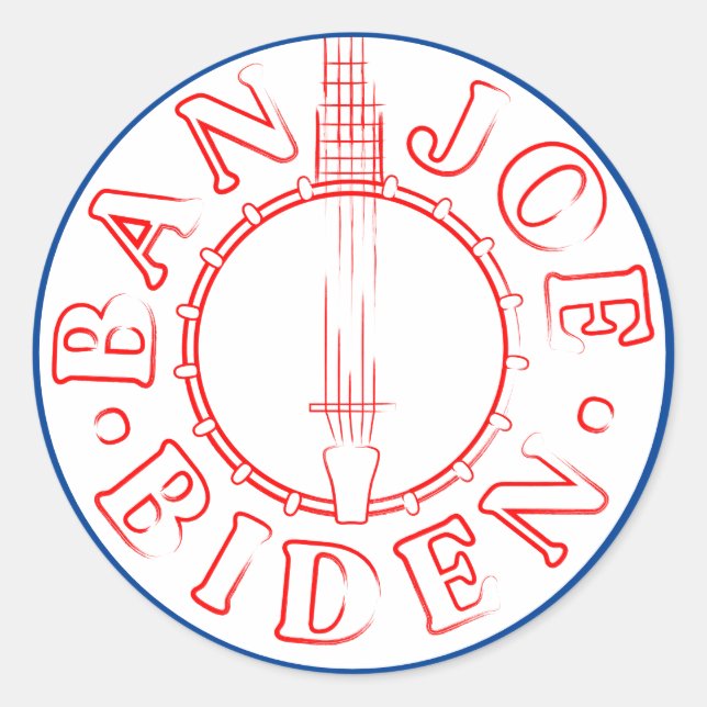 Sticker Ban Joe Biden Banjo (Devant)
