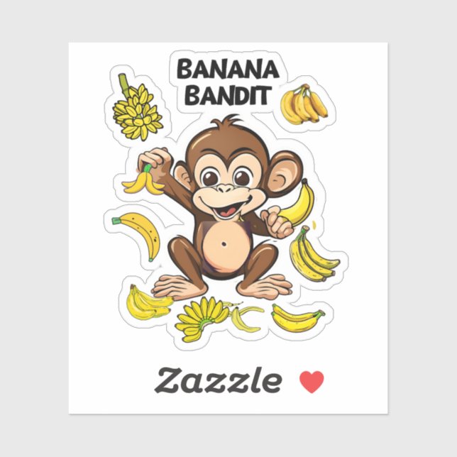 Sticker Banana Bandit (Feuille)
