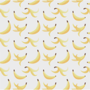Sticker Banana peels polygones motif moderne
