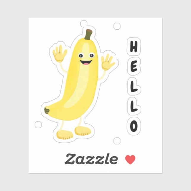 Sticker Banane drôle (Feuille)