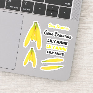 Sticker Bananes Fruits Mignonnes Avec Nom